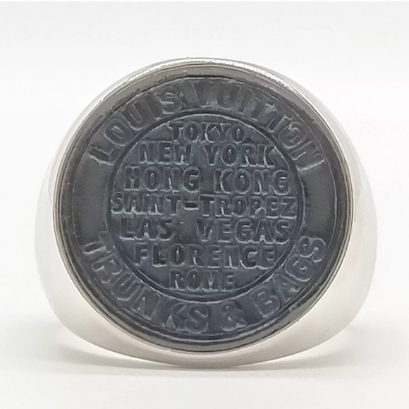 LOUIS VUITTON RING MP1802 SILVER BLACK - Picture 2 of 11